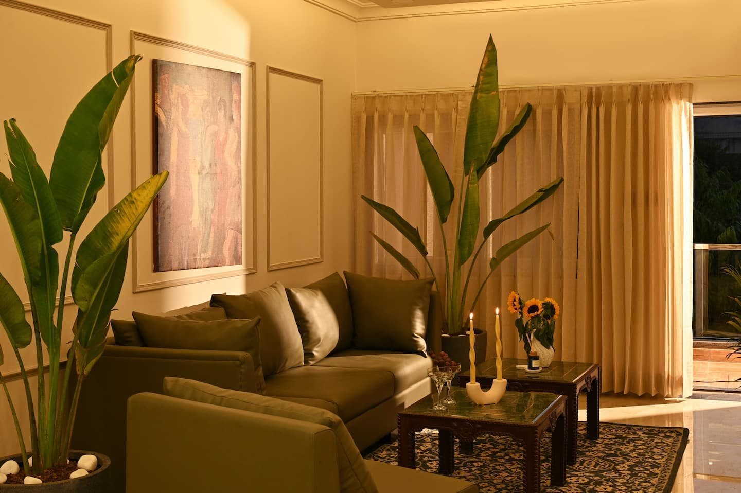 Living room at Casa Idana, Udaipur